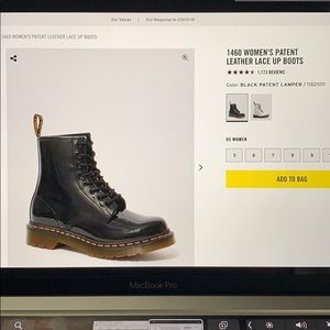 1460 Women’s Patent Leather Lace Up Boots